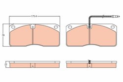 SET PLACUTE FRANA TRW GDB5057 - Compatibil cu VOLVO