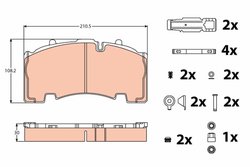 Set placute frana TRW GDB5093