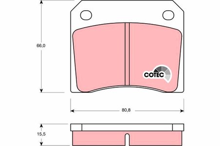 SET PLACUTE FRANA TRW GDB557 - Compatibil cu AC, ASTON MARTIN, DAIMLER, DE TOMASO, JAGUAR, JENSEN, LAMBORGHINI, MASERATI, PEUGEO