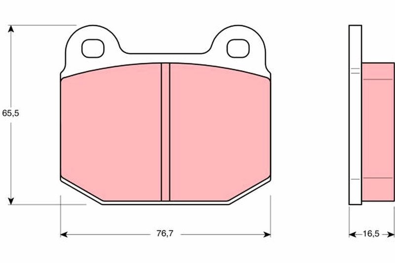 SET PLACUTE FRANA TRW GDB611 - Compatibil cu LOTUS, MORGAN, OPEL, RANGER, VAUXHALL