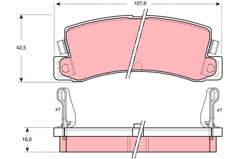 SET PLACUTE FRANA TRW GDB730 - Compatibil cu HOLDEN, TOYOTA