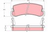 SET PLACUTE FRANA TRW GDB730 - Compatibil cu HOLDEN, TOYOTA