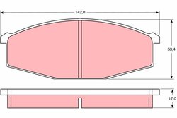 SET PLACUTE FRANA TRW GDB747 - Compatibil cu NISSAN