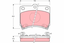 SET PLACUTE FRANA TRW GDB773 - Compatibil cu FORD, FORD ASIA & OCEANIA, FORD AUSTRALIA, KIA, MAZDA
