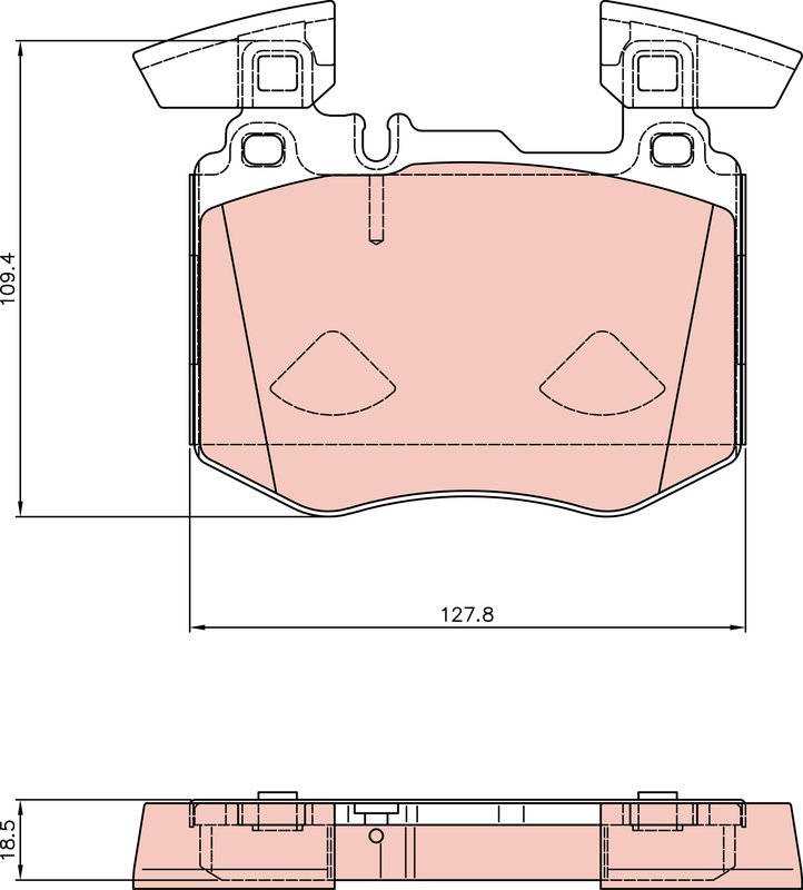 SET PLACUTE FRANA TRW GDB8310 - Compatibil cu MERCEDES-BENZ, MERCEDES-BENZ (BBDC)