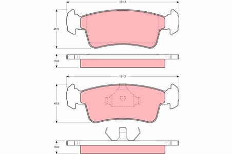 SET PLACUTE FRANA TRW GDB867 - Compatibil cu SANTANA, SUZUKI