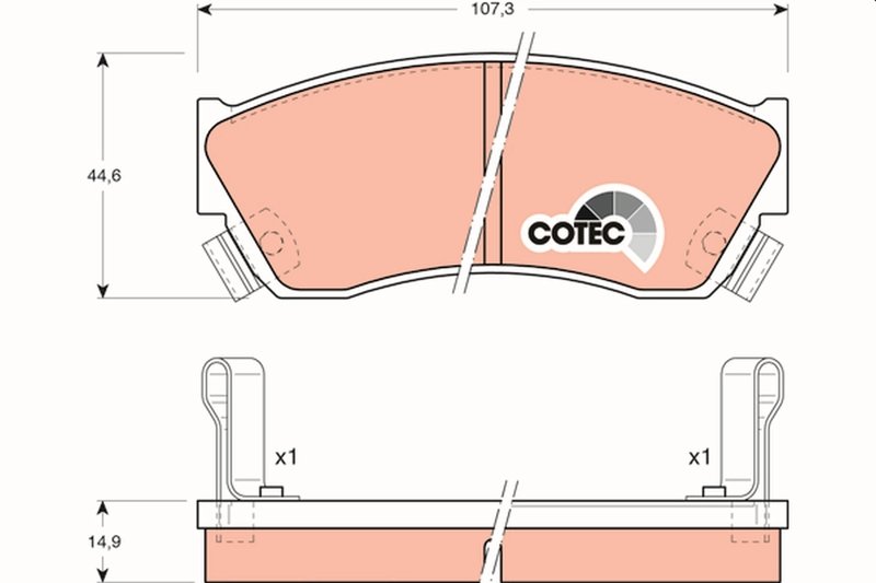 SET PLACUTE FRANA TRW GDB883 - Compatibil cu CHEVROLET, HOLDEN, LANDWIND (JMC), SUBARU, SUZUKI, SUZUKI (CHANGAN), TATA