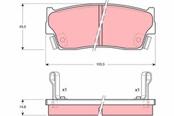 Set placute frana TRW GDB885