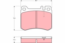 SET PLACUTE FRANA TRW GDB929 - Compatibil cu MERCEDES-BENZ