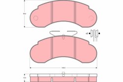 SET PLACUTE FRANA TRW GDB950 - Compatibil cu MERCEDES-BENZ, PUCH