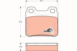 SET PLACUTE FRANA TRW GDB952 - Compatibil cu HOLDEN, OPEL, SAAB, VAUXHALL