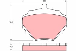 SET PLACUTE FRANA TRW GDB974 - Compatibil cu LAND ROVER, MG, VAUXHALL