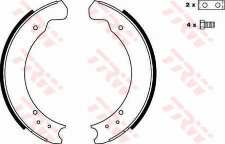 SET SABOTI FRANA TRW GS6075 - Compatibil cu LAND ROVER, SANTANA