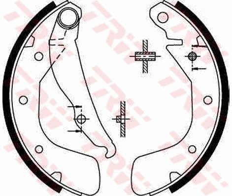 SET SABOTI FRANA TRW GS8543 - Compatibil cu CHEVROLET, DAEWOO, FSO, HOLDEN, OPEL, VAUXHALL, ZAZ