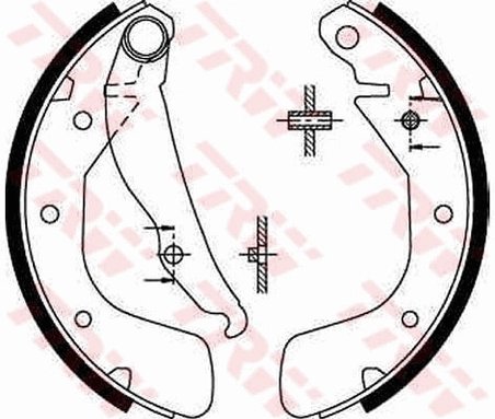 SET SABOTI FRANA TRW GS8543 - Compatibil cu CHEVROLET, DAEWOO, FSO, HOLDEN, OPEL, VAUXHALL, ZAZ