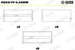 CUZINETI ARBORE COTIT GLYCO H005/7P 0.25MM - Compatibil cu BOVA, DAF, GINAF, NEOPLAN, SOLARIS