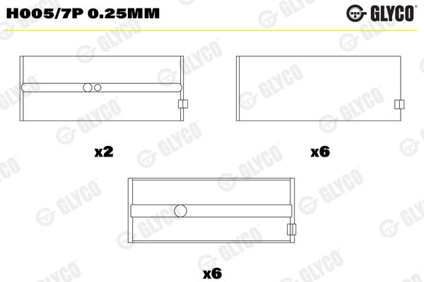 CUZINETI ARBORE COTIT GLYCO H005/7P 0.25MM - Compatibil cu BOVA, DAF, GINAF, NEOPLAN, SOLARIS