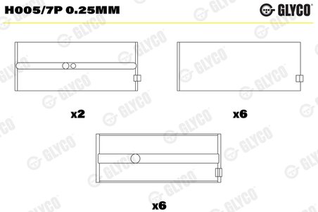 CUZINETI ARBORE COTIT GLYCO H005/7P 0.25MM - Compatibil cu BOVA, DAF, GINAF, NEOPLAN, SOLARIS