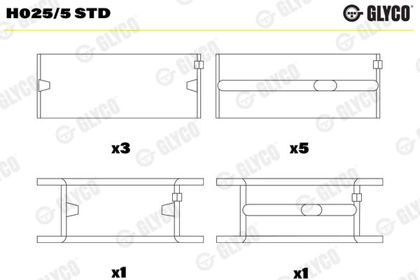 Cuzineti arbore cotit Glyco H025/5 STD