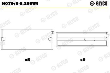 Cuzineti arbore cotit Glyco H079/5 0.25mm