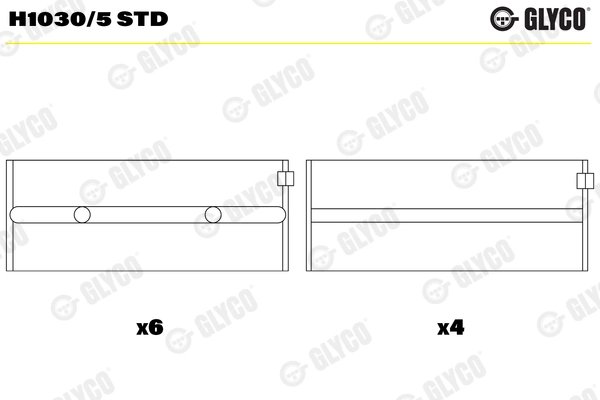 Cuzineti arbore cotit Glyco H1030/5 STD