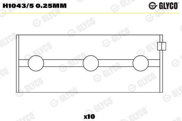 Cuzineti arbore cotit Glyco H1043/5 0.25mm