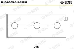 Cuzineti arbore cotit Glyco H1043/5 0.50mm