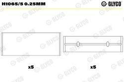 Cuzineti arbore cotit Glyco H1065/5 0.25mm