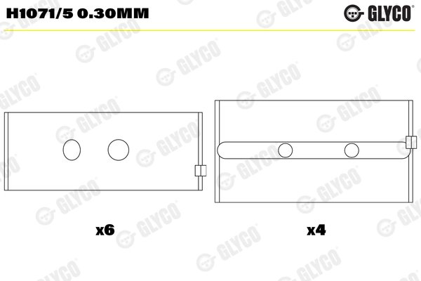 Cuzineti arbore cotit Glyco H1071/5 0.30mm