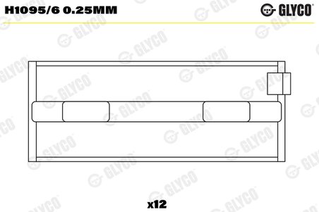 Cuzineti arbore cotit Glyco H1095/6 0.25mm
