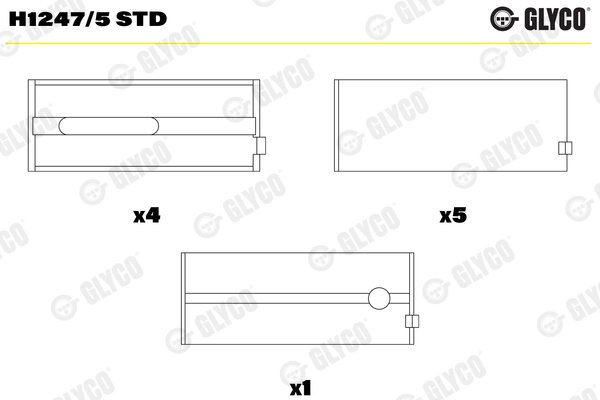 Cuzineti arbore cotit Glyco H1247/5 STD