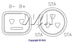 REGULATOR ALTERNATOR WAI H4408C - Piesa auto compatibila cu mai multe marci
