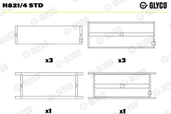 CUZINETI ARBORE COTIT GLYCO H821/4 STD - Compatibil cu MERCEDES-BENZ, NEOPLAN, SETRA
