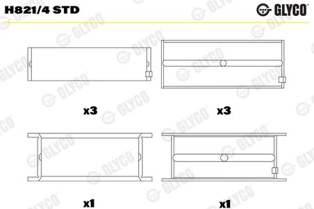 CUZINETI ARBORE COTIT GLYCO H821/4 STD - Compatibil cu MERCEDES-BENZ, NEOPLAN, SETRA