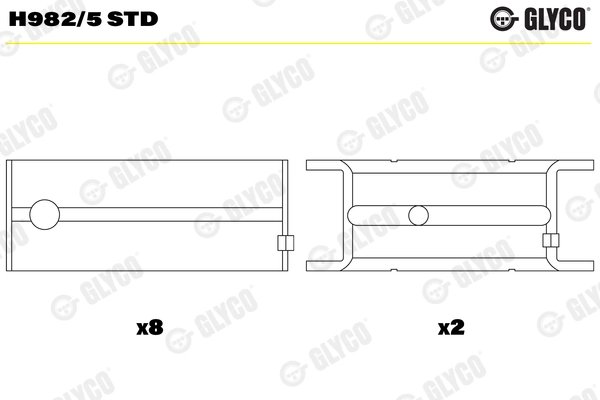 CUZINETI ARBORE COTIT GLYCO H982/5 STD - Compatibil cu BEDFORD, CATERHAM, CHEVROLET, DAEWOO, HOLDEN, ISUZU, LADA, OPEL, VAUXHALL