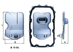 FILTRU HIDRAULIC CUTIE DE VITEZE AUTOMATA KNECHT HX 160KIT - Compatibil cu AUDI, PORSCHE, VW