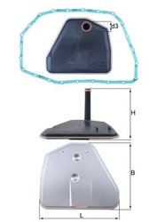 FILTRU HIDRAULIC CUTIE DE VITEZE AUTOMATA MAHLE HX 164D - Compatibil cu AUDI, VW