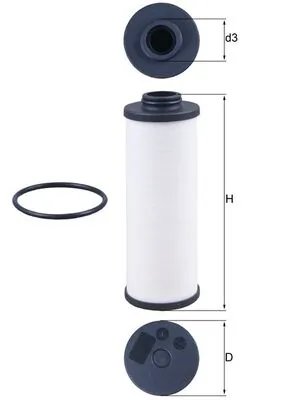 FILTRU HIDRAULIC CUTIE DE VITEZE AUTOMATA KNECHT HX 186D - Compatibil cu AUDI, PORSCHE