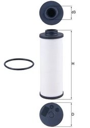 FILTRU HIDRAULIC CUTIE DE VITEZE AUTOMATA MAHLE HX 186D - Compatibil cu AUDI, PORSCHE