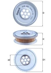 FILTRU HIDRAULIC SISTEM DIRECTIE MAHLE HX 44 - Compatibil cu MERCEDES-BENZ, PUCH