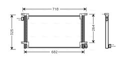 RADIATOR CLIMATIZARE AVA QUALITY COOLING IVA5044 - Compatibil cu IVECO