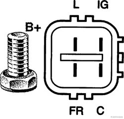 ALTERNATOR HERTH+BUSS JAKOPARTS J5118031 - Compatibil cu SUZUKI