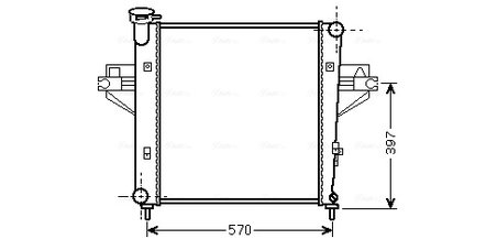 RADIATOR RACIRE MOTOR AVA QUALITY COOLING JE2042 - Compatibil cu JEEP