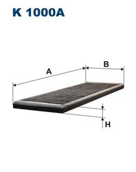 FILTRU AER HABITACLU FILTRON K 1000A - Compatibil cu CHEVROLET, IRMSCHER, OPEL, VAUXHALL