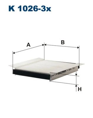 FILTRU AER HABITACLU FILTRON K 1026-3X - Compatibil cu FORD