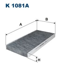FILTRU AER HABITACLU FILTRON K 1081A - Compatibil cu CADILLAC, FIAT, OPEL, SAAB, VAUXHALL