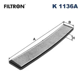 FILTRU AER HABITACLU FILTRON K 1136A - Compatibil cu ALPINA, BMW