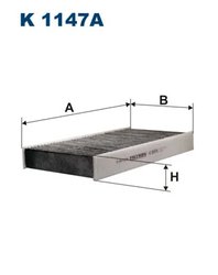 FILTRU AER HABITACLU FILTRON K 1147A - Compatibil cu CITROEN, PEUGEOT