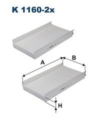 FILTRU AER HABITACLU FILTRON K 1160-2X - Compatibil cu ALPINA, BMW