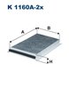 FILTRU AER HABITACLU FILTRON K 1160A-2X - Compatibil cu ALPINA, BMW